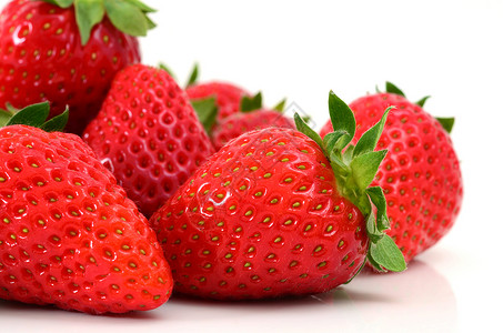草莓影棚红色绿色水果饮食食物蔬菜背景图片