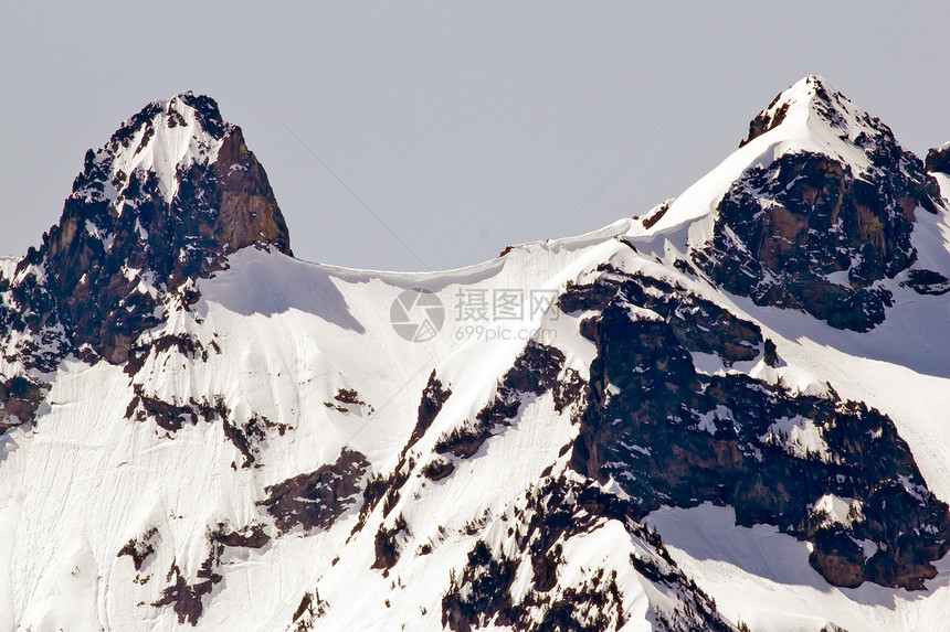 雪脊线水晶山山脉顶峰树木风景公吨国家旅行远景首脑白色图片