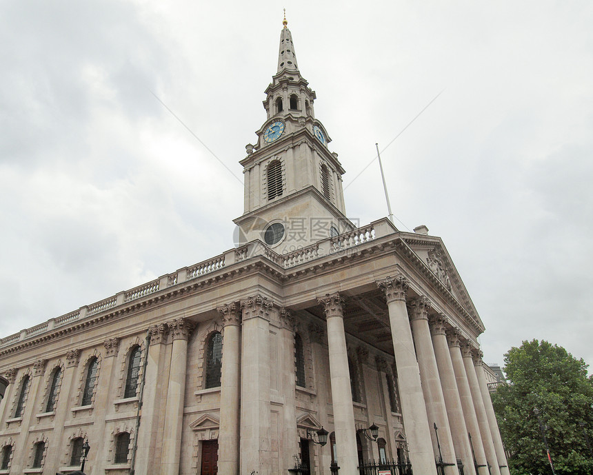 伦敦圣马丁教堂信仰宗教王国建筑学正方形英语主场教会大教堂图片