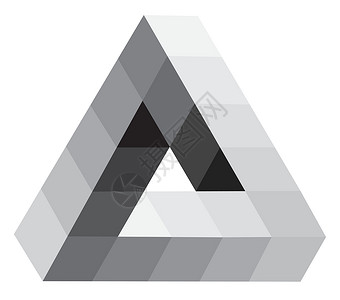 不可能的三角形 抽象对象 符号背景图片