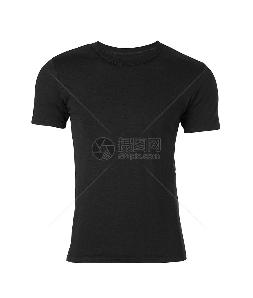 隔离的黑色T恤衫剪裁球座衬衫空白展示营销店铺衣服零售男性图片
