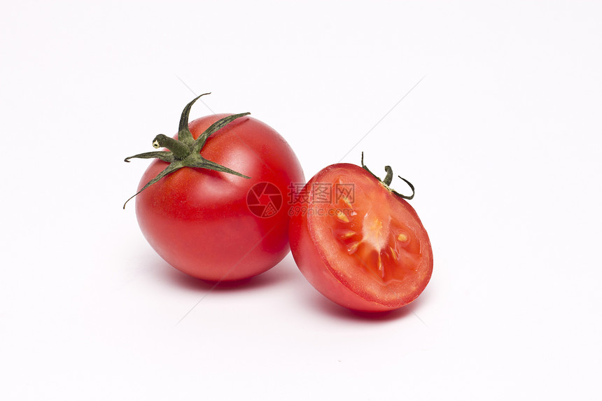 白上孤立的新鲜西红柿红色植物食物团体工作室白色蔬菜水果活力图片