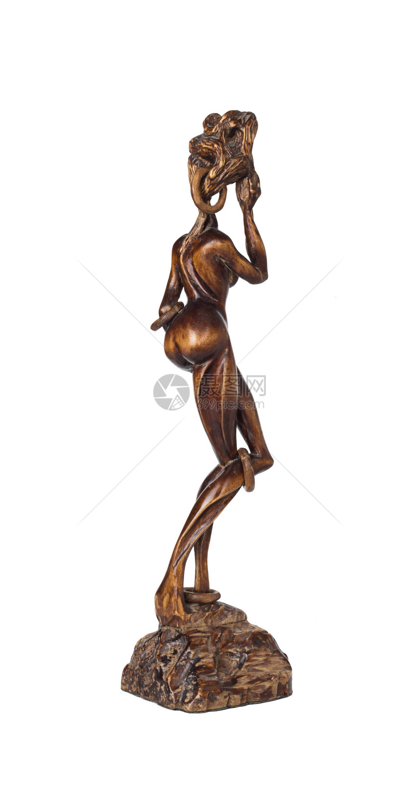 非洲雕像数字娃娃雕塑玩具男人黑色女士雕刻木头艺术图片