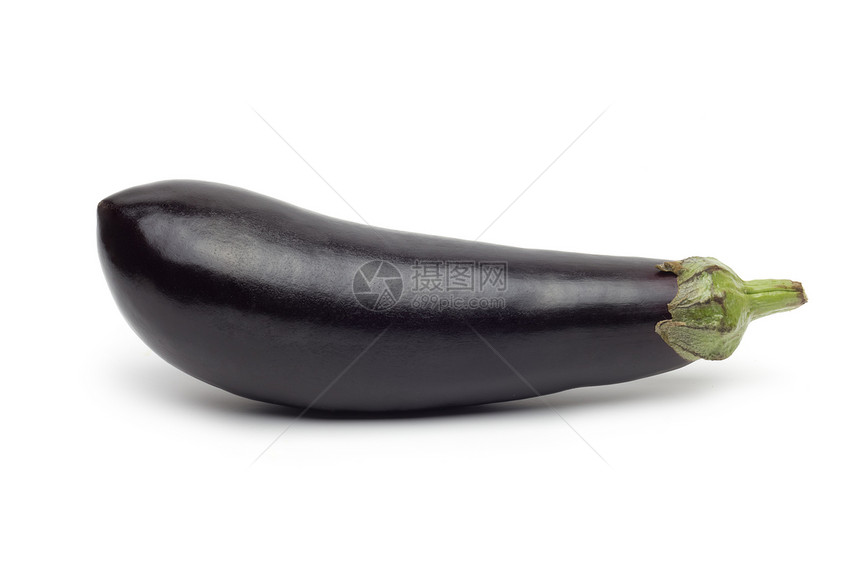 白上孤立的新鲜茄子紫色食物水果植物维生素花园黑色绿色蔬菜白色图片