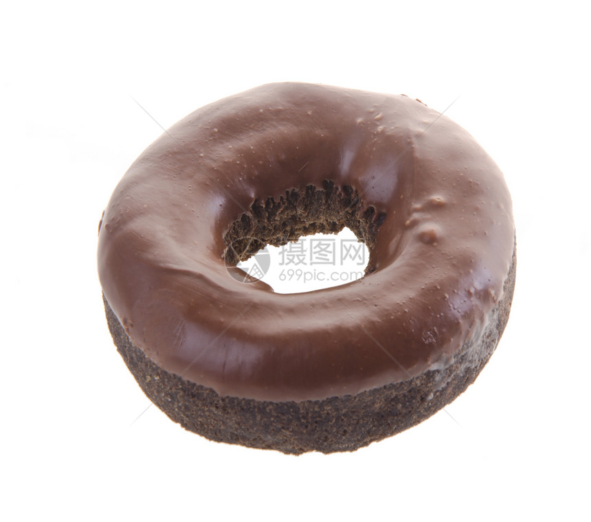 背景上巧克力甜甜圈早餐油炸甜点戒指面包蛋糕糕点美食育肥糖果图片