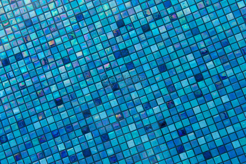 池底蓝玻璃砖图片