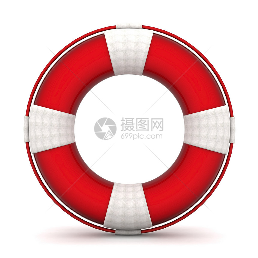 生命浮标帮助绳索救生圈红色白色救援圆形阴影生活戒指图片