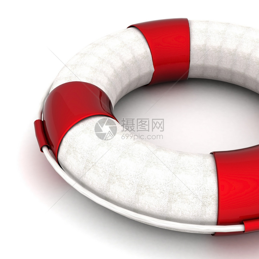 生命浮标圆形救援戒指救生圈白色情况阴影警卫绳索安全图片