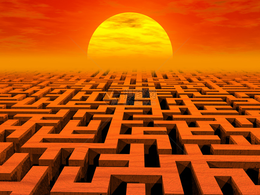 日落时的Labyrinth图片