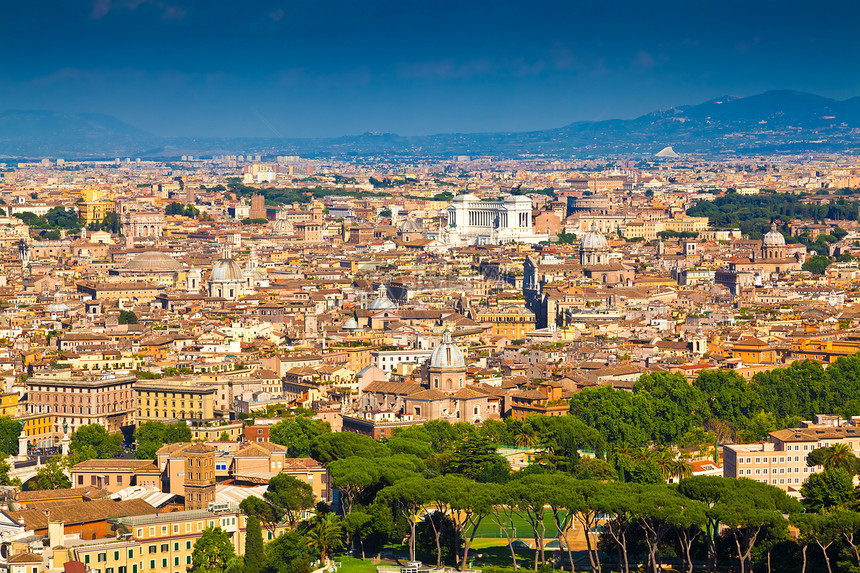 意大利罗马景观教廷褐色建筑城市地标遗产全景棕色地平线图片