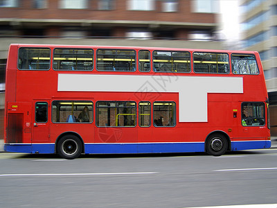 伦敦双甲式伦敦公共汽车运输红色民众过境图片