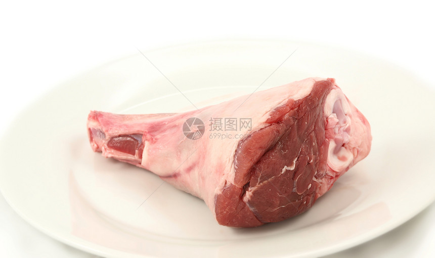 新鲜红肉猪肉美食红色羊肉食物牛扒烹饪小腿牛肉白色图片