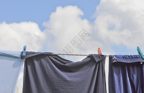 洗刷线烘干洗衣店衣绳服装工具背景图片