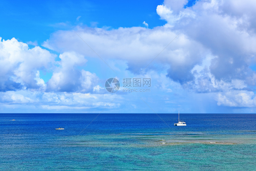 夏季美丽的大海假期珊瑚礁蓝色旅行海洋情调天空热带海浪珊瑚图片