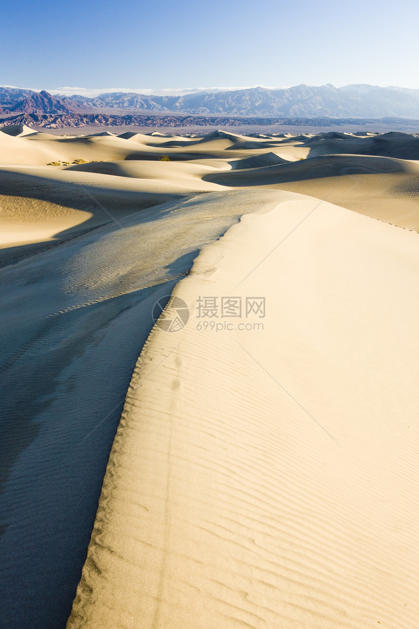 卡利福恩死亡谷国家公园水井沙沙沙沙沙丘沙漠起伏流沙风景世界位置外观山脉沙丘旅行图片