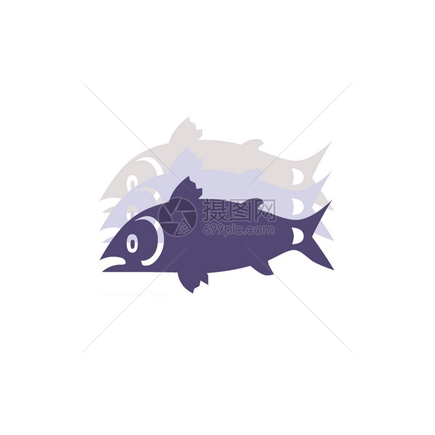 鱼类标志插图水族馆跳跃海景海洋蓝色海洋生物游泳生活淡水图片