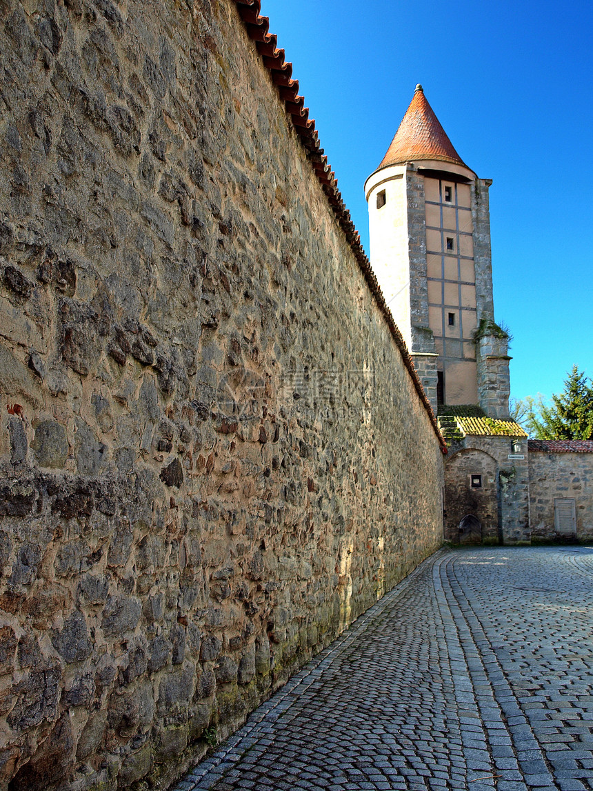 中世纪德国城市的城墙旅游科学怪人岗楼历史性之路图片