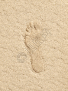 脚印在沙滩上人行道赤脚脚步脚步声打印海滩烙印背景图片