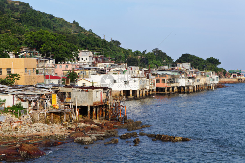 香港Lei Yue Mun村水域海鲜生长生活旅游钓鱼渔船村庄传统血管图片