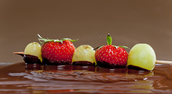 巧克力甜点营养诱惑水果食物棕色火锅静物背景图片