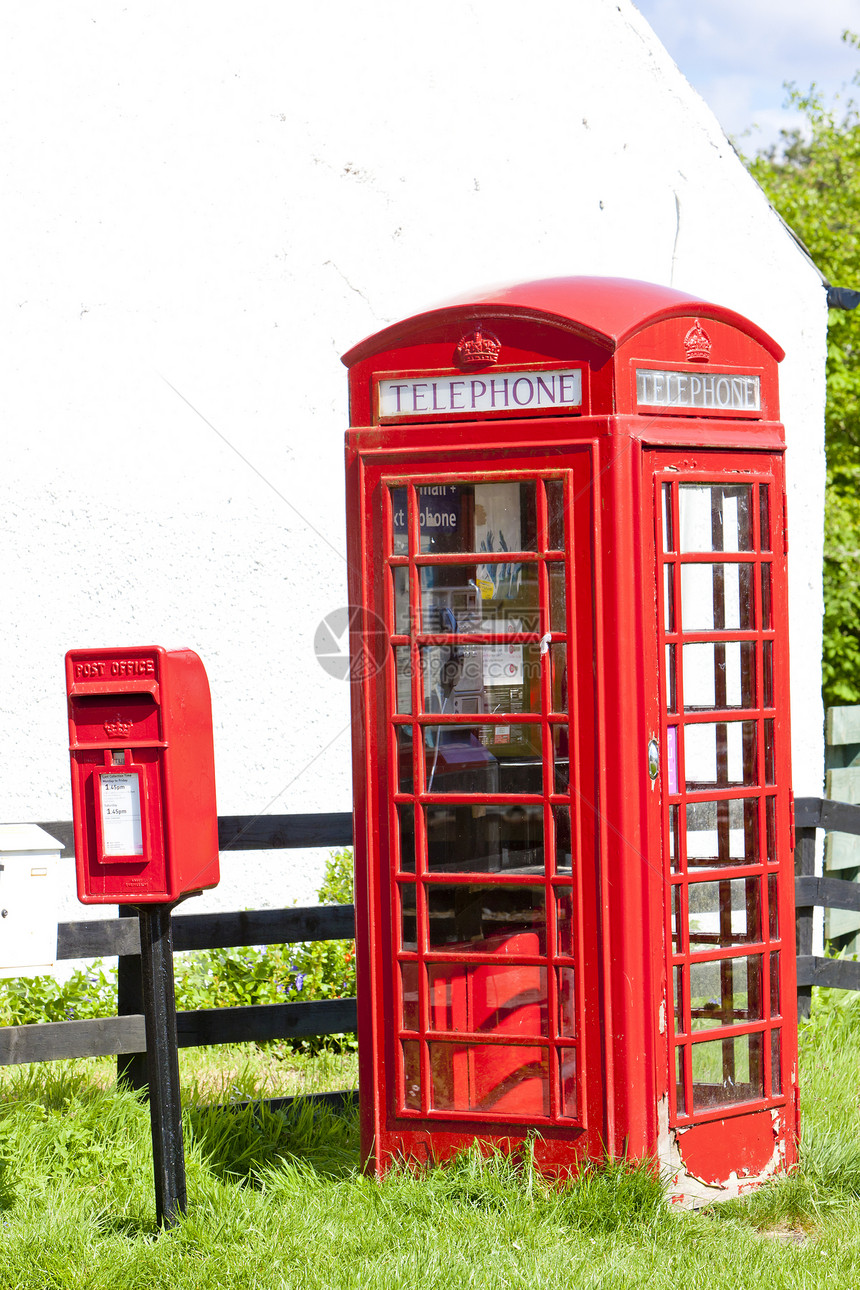 电话亭和信箱 苏格兰图片