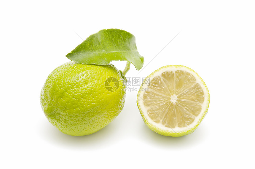 新鲜柠檬水果素食石灰绿植物食物季节图片