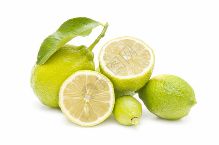 新鲜柠檬水果素食季节石灰绿植物食物背景图片