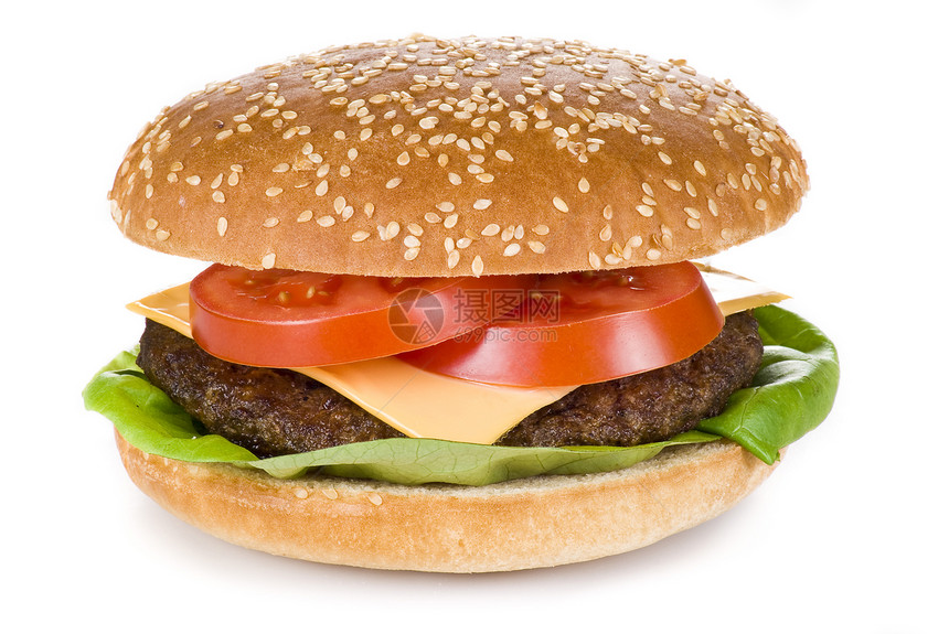 汉堡包小吃美食晚餐食物午餐野餐饮食包子芝麻营养图片