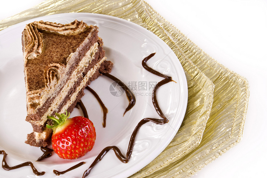 蒂拉米苏蛋糕加草莓奶油小吃咖啡糖果可可饼干餐巾美食糕点巧克力图片