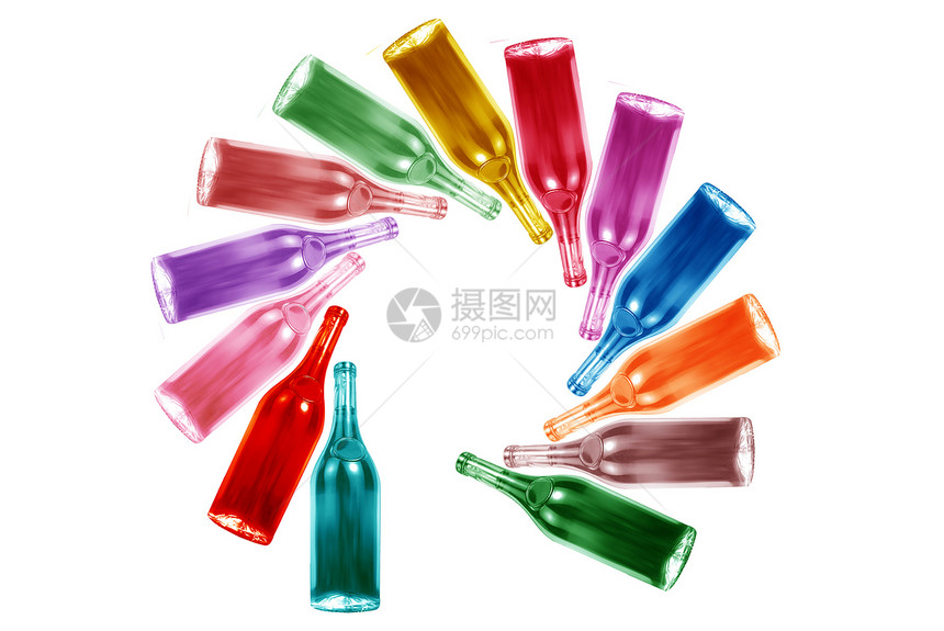 色彩多彩的瓶子圈图片