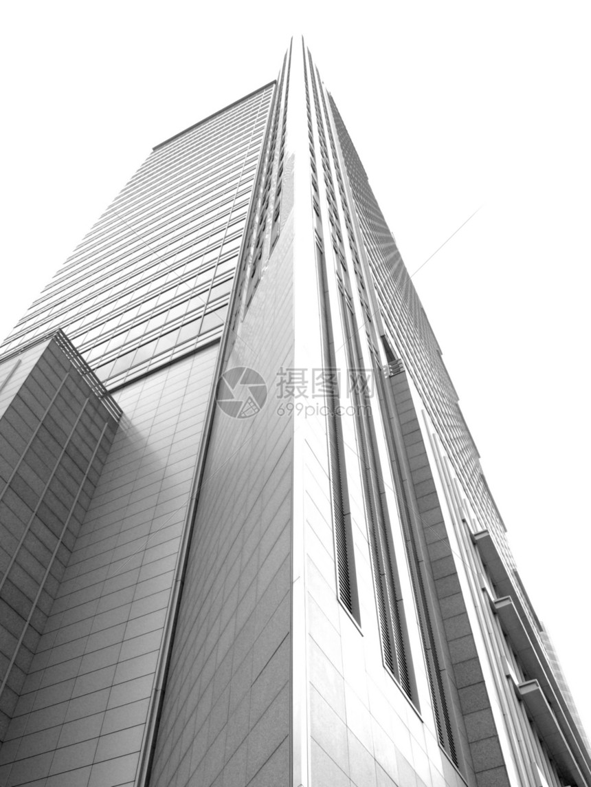 天空压台建筑办公室白色商业摩天大楼城市图片