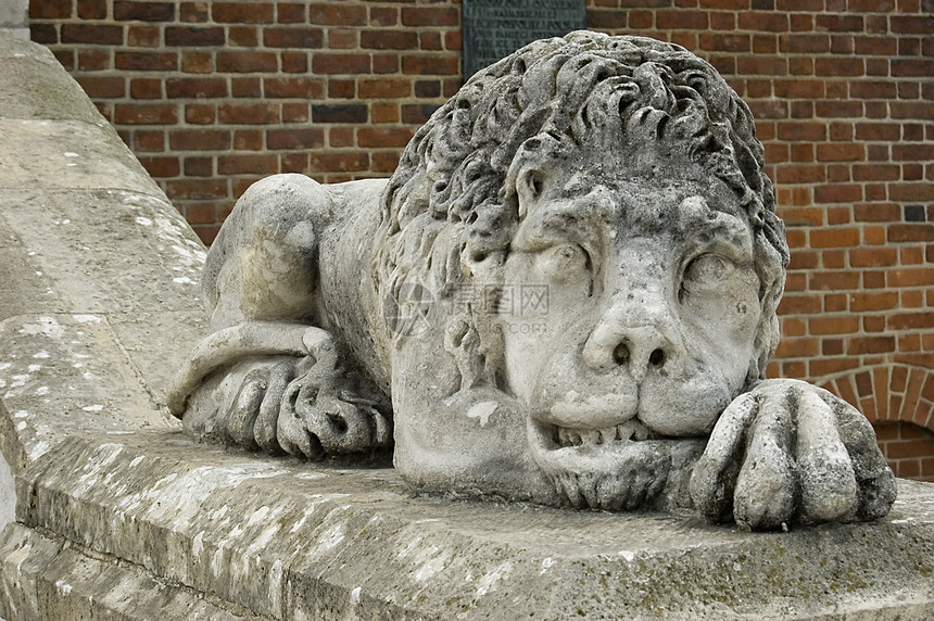 狮子雕像鬃毛雕塑手表建筑学假期岩石警卫白色石头艺术图片