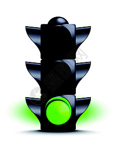 绿色的交通灯红绿灯安全危险信号插图警告运输控制路口背景图片