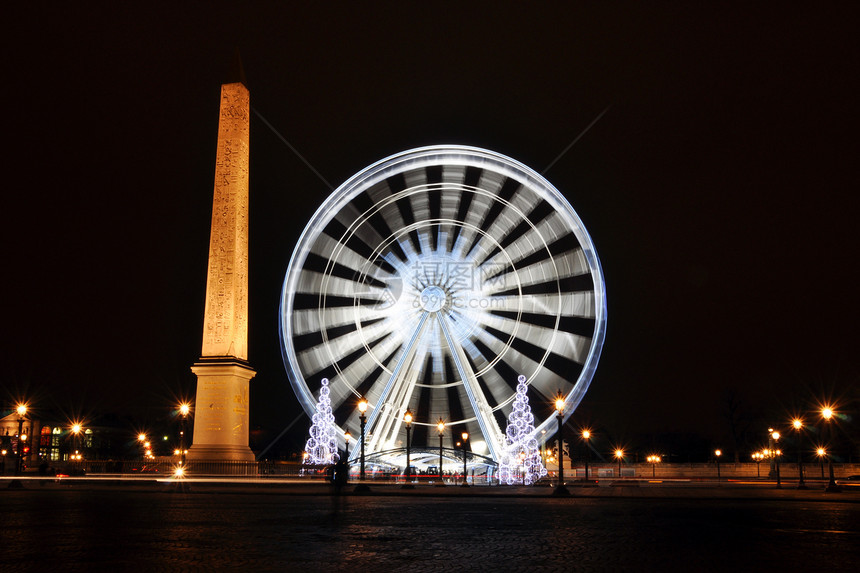 巴黎康科德广场的发轮轮图片
