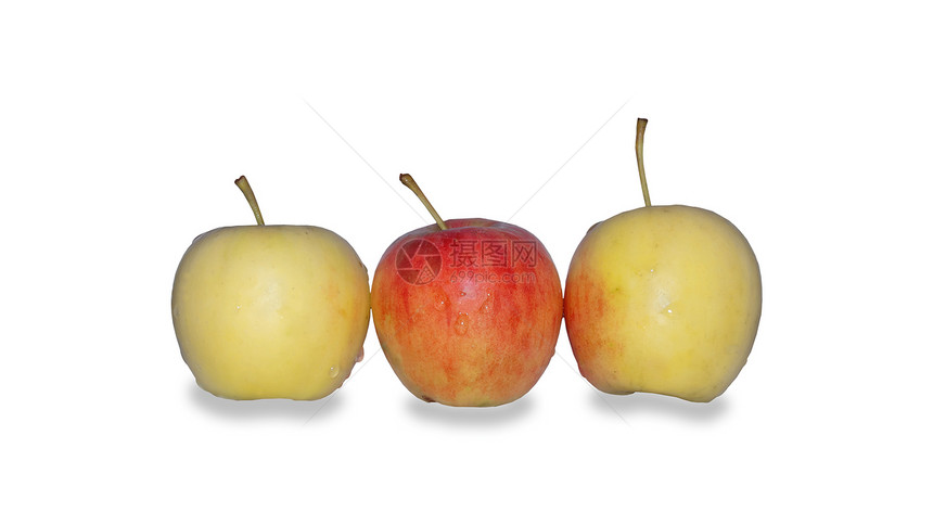 苹果裁剪水果食物绿色甜点饮食健康黄色白色红色图片