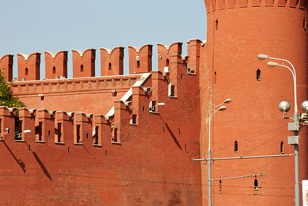 莫斯科克里姆林宫墙碎片背景图片