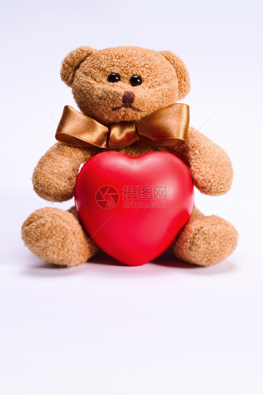 泰迪熊毛皮悲伤孩子玩具展示礼物红宝石童年红色寂寞图片