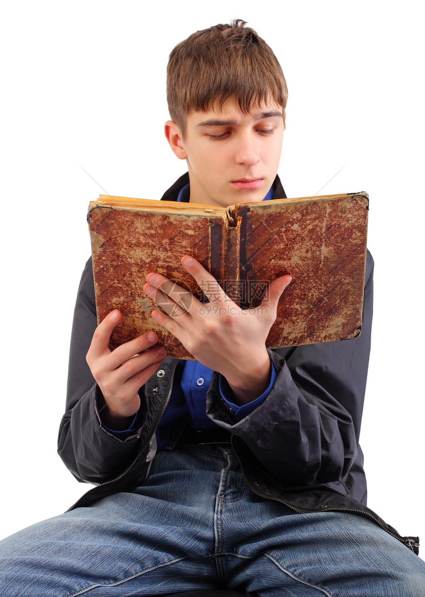 学生阅读书倾斜头书牛仔裤小说圣经文化字典教育学习手册图片