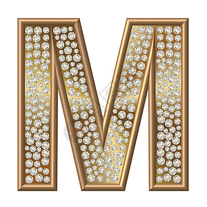 钻石特性 M宝石金子珠宝水晶反射字母金属背景图片