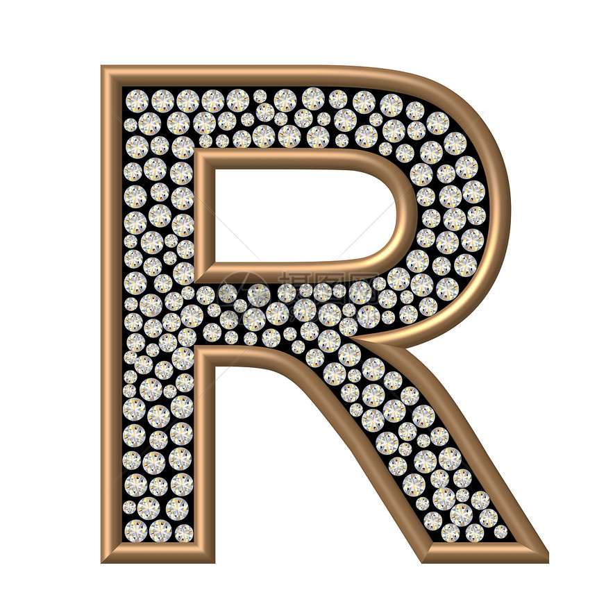 钻石特性 R反射字母宝石金属金子珠宝水晶图片
