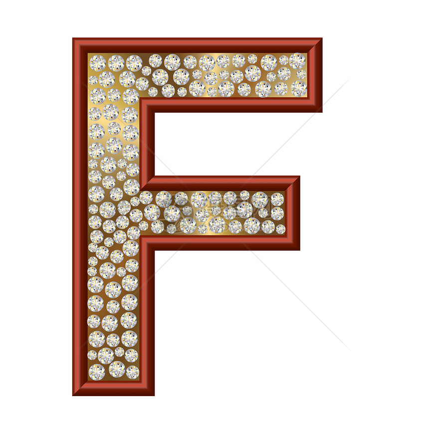 钻石特性F水晶金属字母宝石反射珠宝金子图片