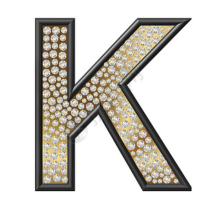 钻石特性K金属反射珠宝金子字母宝石水晶背景图片