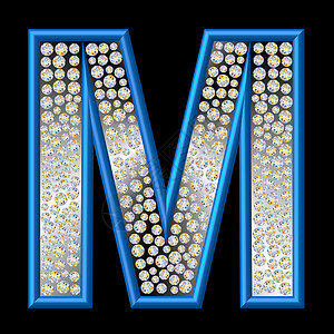 钻石特性 M宝石水晶反射字母珠宝金属背景图片