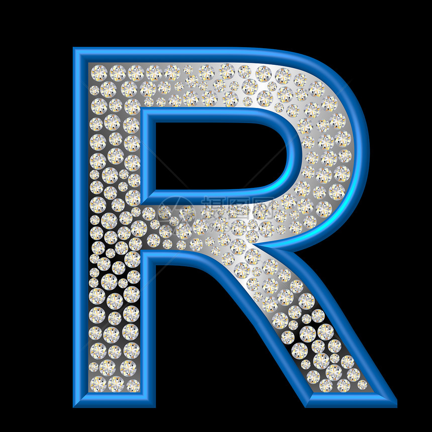 钻石特性 R宝石反射字母珠宝水晶金属图片