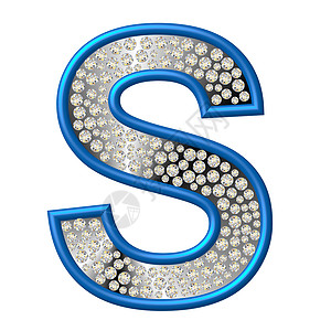 钻石特性 S宝石水晶珠宝反射字母金属背景图片