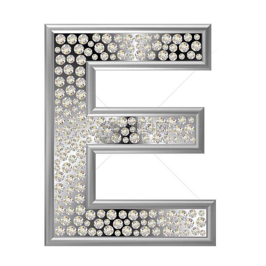钻石特性E宝石字母水晶珠宝反射金属图片