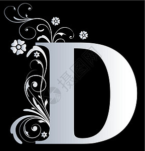 英文大写字母 D艺术案件首都字母反射背景图片