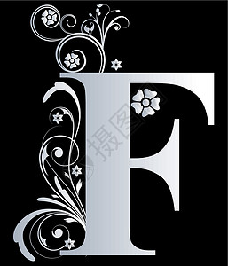 英文大写字母F反射字母首都案件艺术背景图片