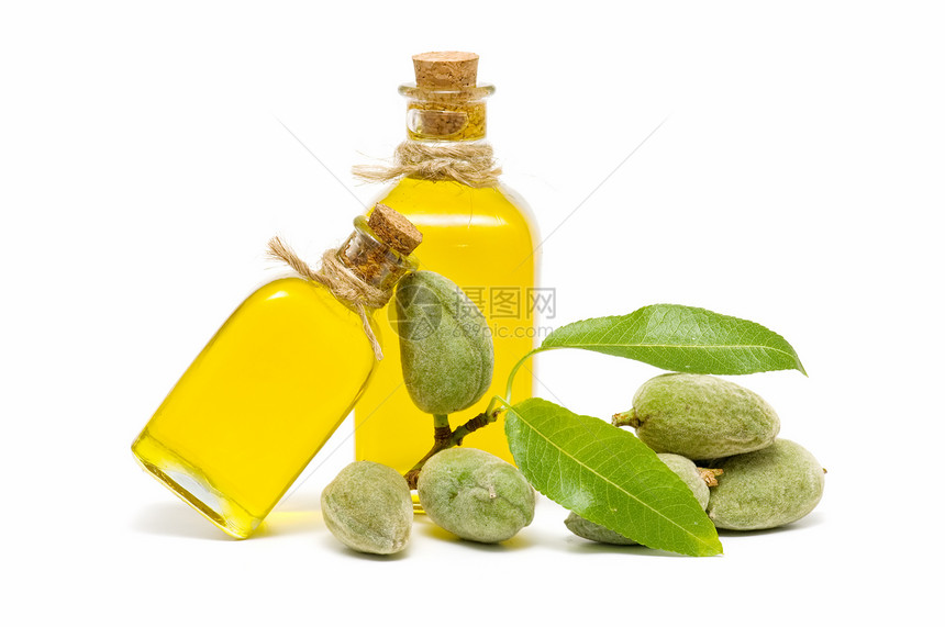 杏仁油芳香按摩商业水果食物温泉生活绿色白色疗法图片