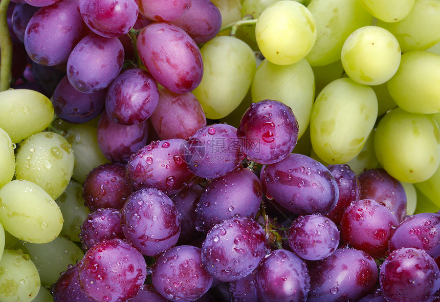绿葡萄和红葡萄玫瑰水果酒厂白色甜点食物工作室绿色图片